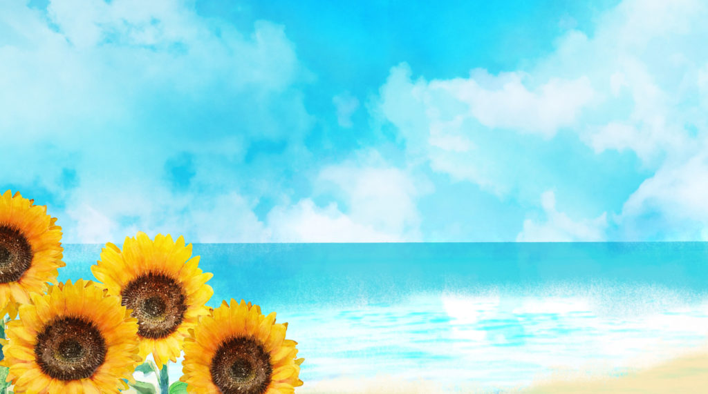 夏のイラスト 背景素材のご紹介 海 ハイビスカス 夏の空 よしだイラスト